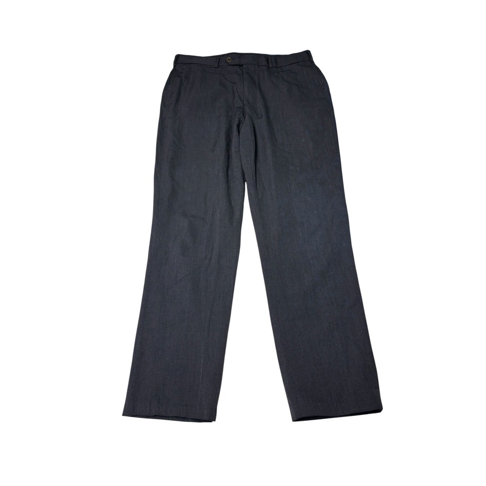 Brooks Brothers Madison 100% Wool Dress Pants Charcoal Grey Mens 34x32